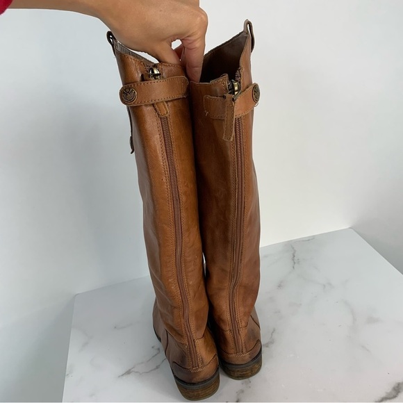 Sam Edelman Cognac Leather Penny Riding Knee High Boots 7.5 - Picture 5 of 15